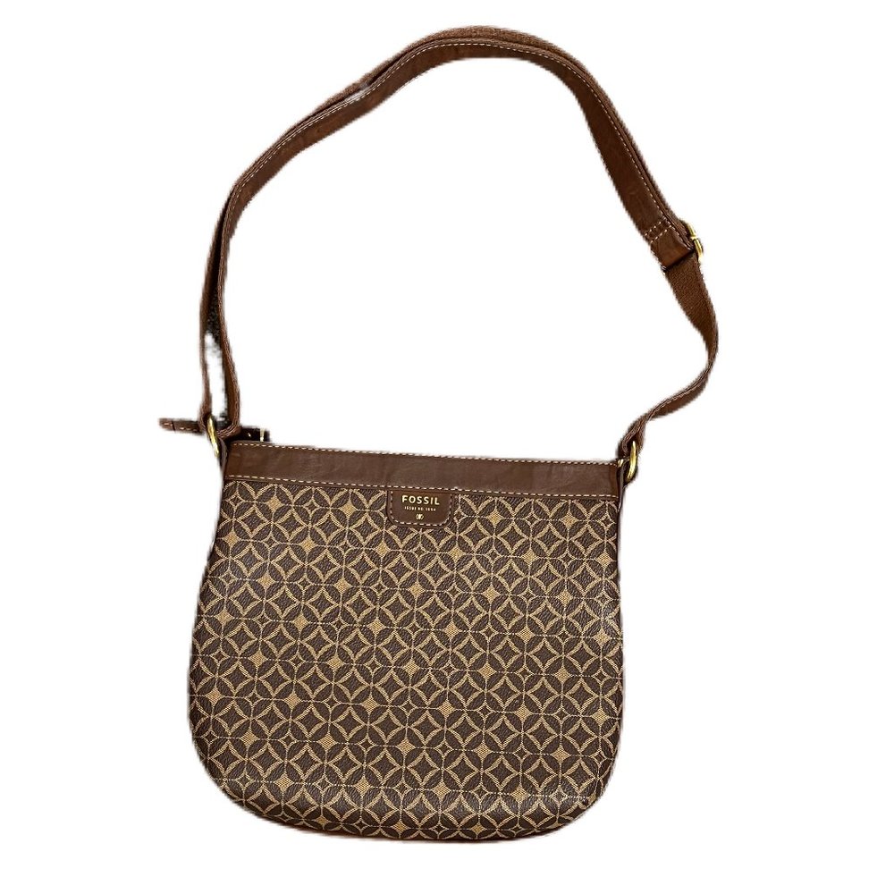 Fossil Brown Crossbody Women's Bag Purse Leather Medium Sized